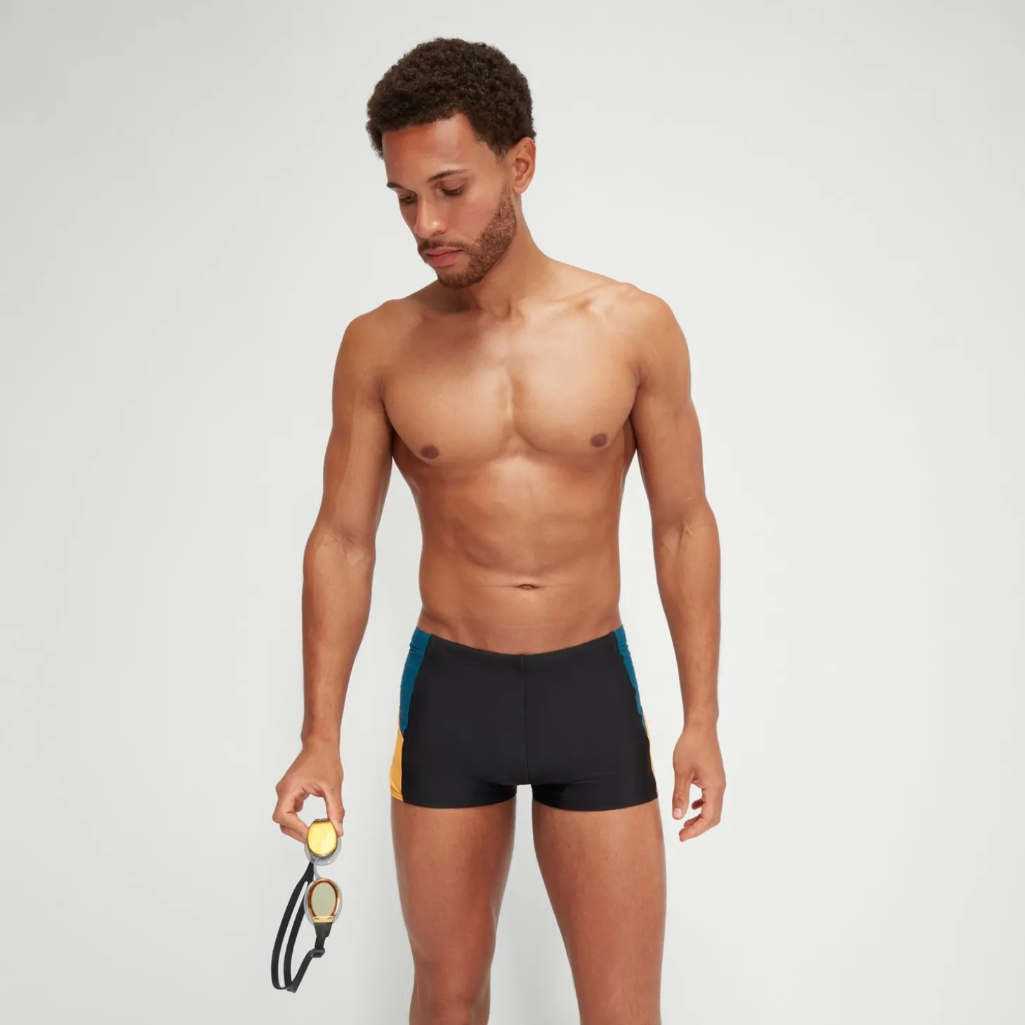 Boxer de bain Homme Dive noir/bleu sarcelle