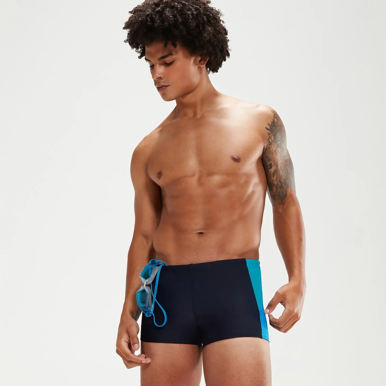 Boxer de bain Homme Dive bleu marine/aqua