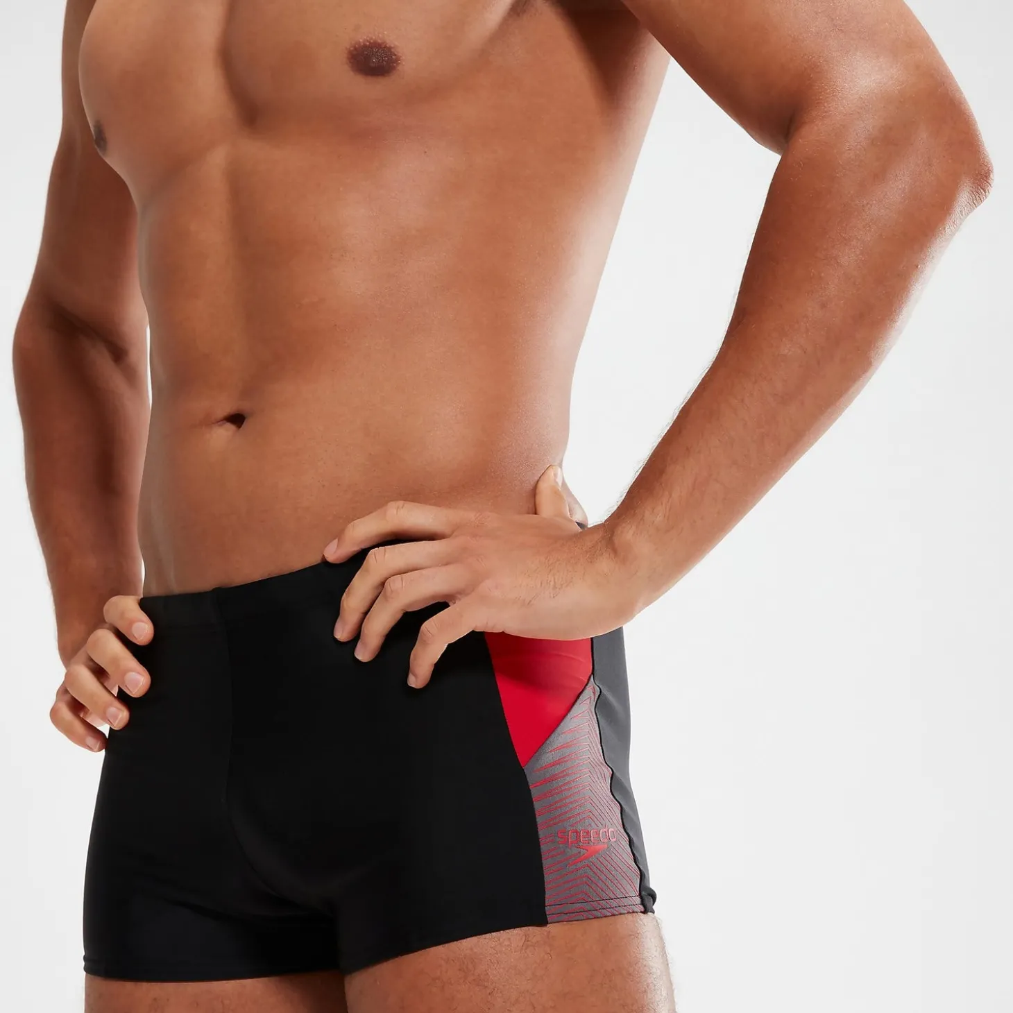 Boxer de bain Homme Dive noir/rouge