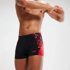 Boxer de bain Homme ECO Endurance+ Splice noir/rouge