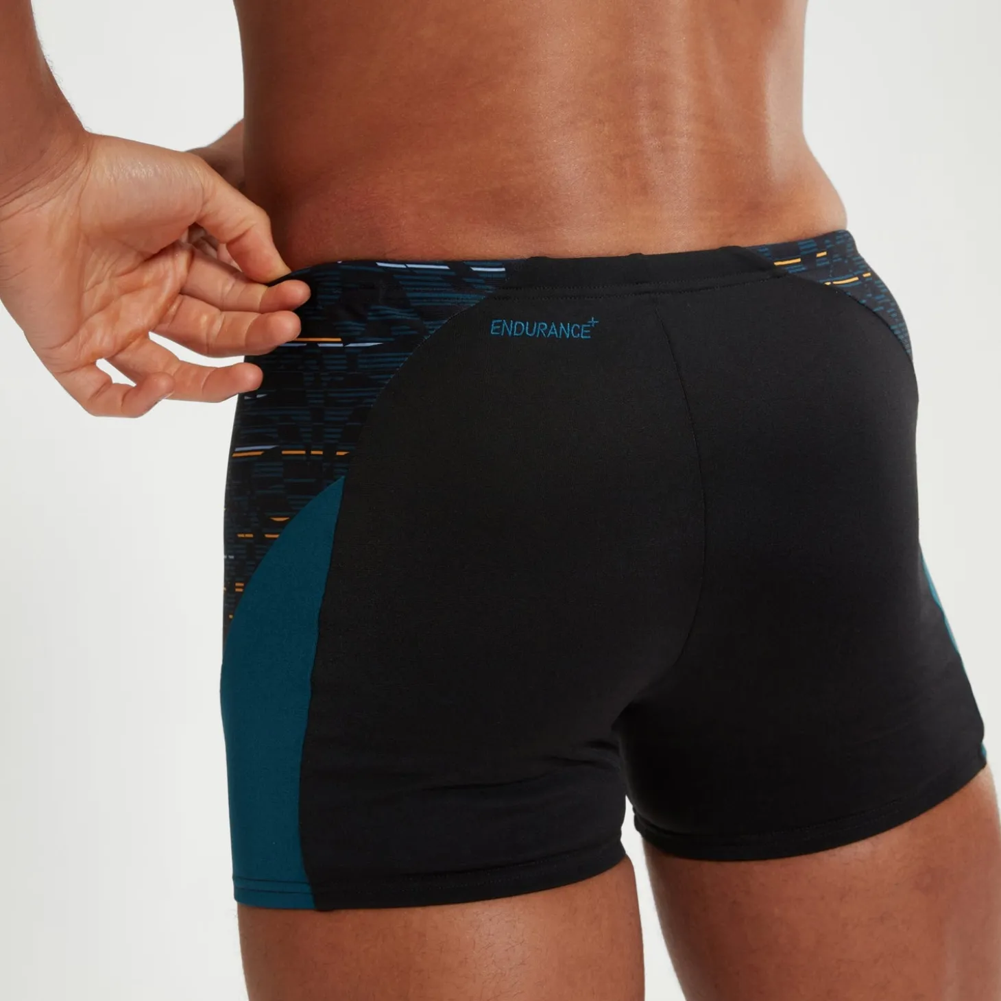 Boxer de bain Homme Endurance+ Max Splice noir/bleu sarcelle