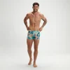 Boxer de bain Homme Escape bleu/rose