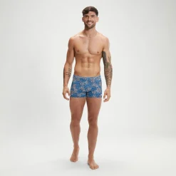 Boxer de bain Homme Escape bleu/blanc