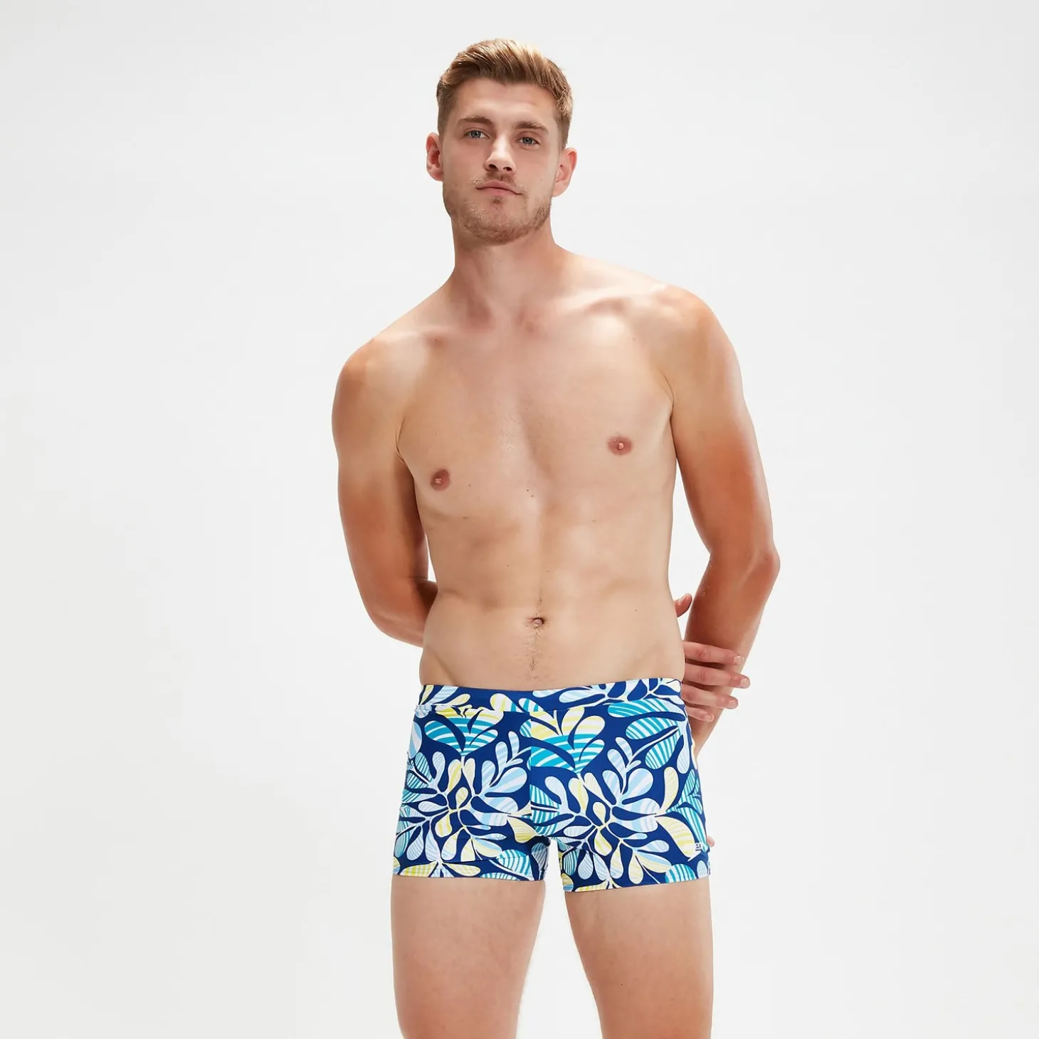 Boxer de bain Homme Escape bleu/blanc