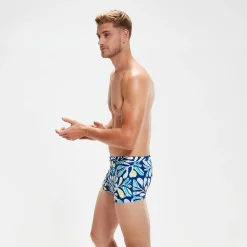 Boxer de bain Homme Escape bleu/blanc