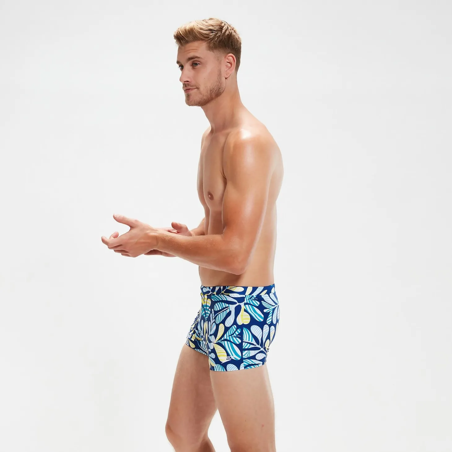 Boxer de bain Homme Escape bleu/blanc