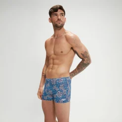 Boxer de bain Homme Escape bleu/blanc