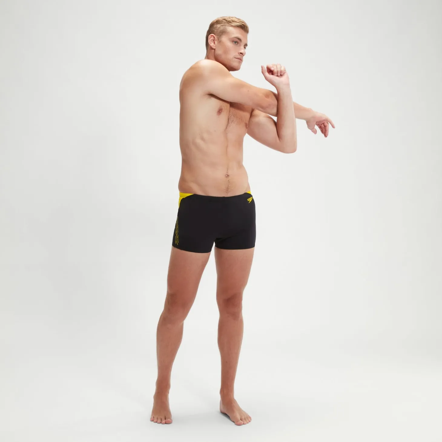 Boxer de bain Homme HyperBoom Splice noir/jaune