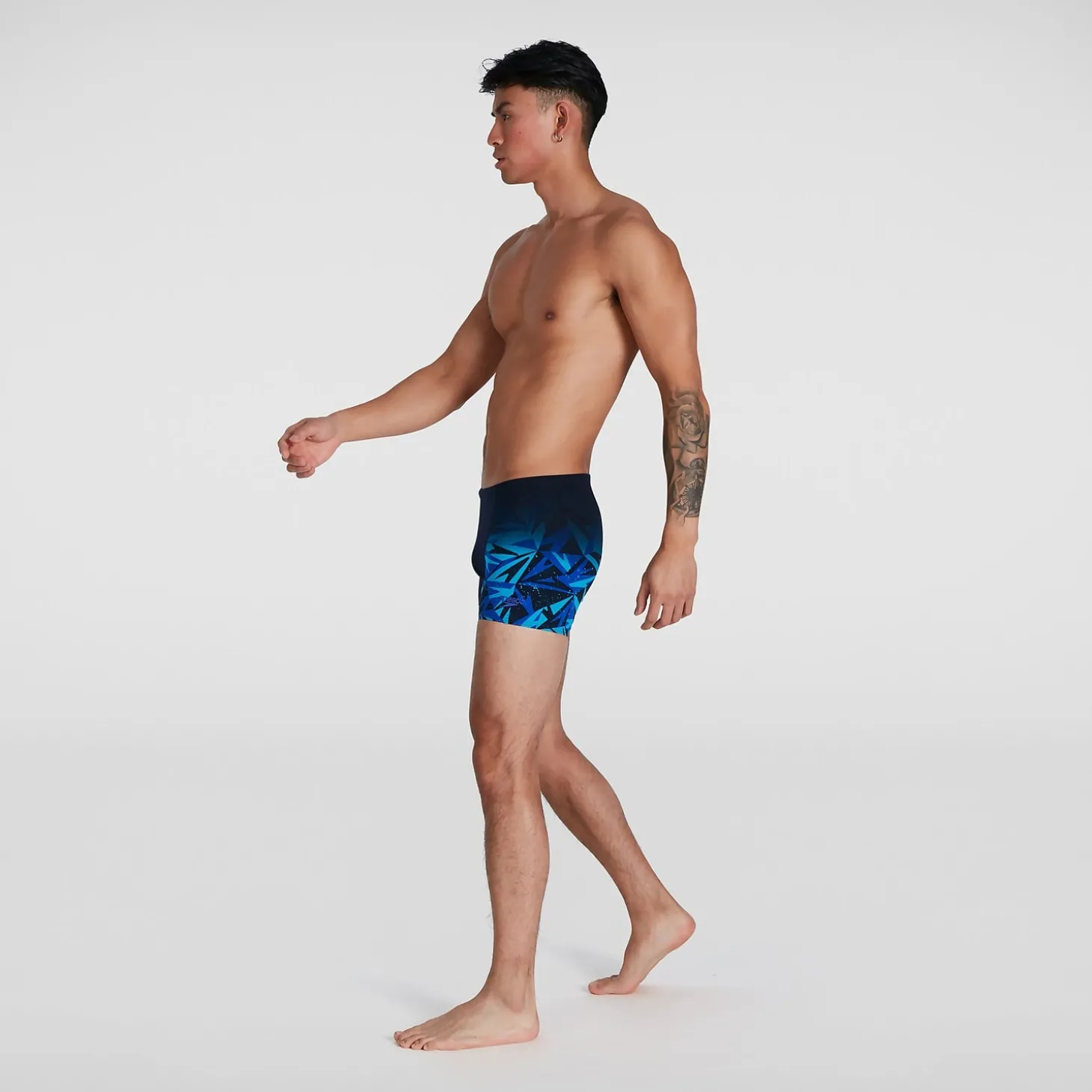 Boxer de bain Homme Hyper Boom coupe en V noir/bleu