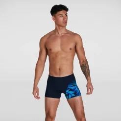 Boxer de bain Homme Hyper Boom coupe en V noir/bleu