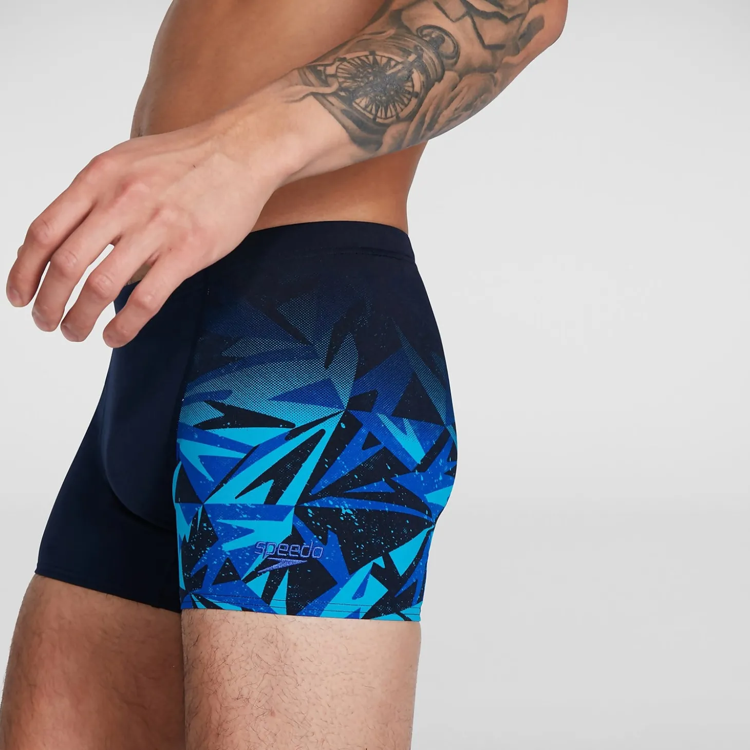 Boxer de bain Homme Hyper Boom coupe en V noir/bleu