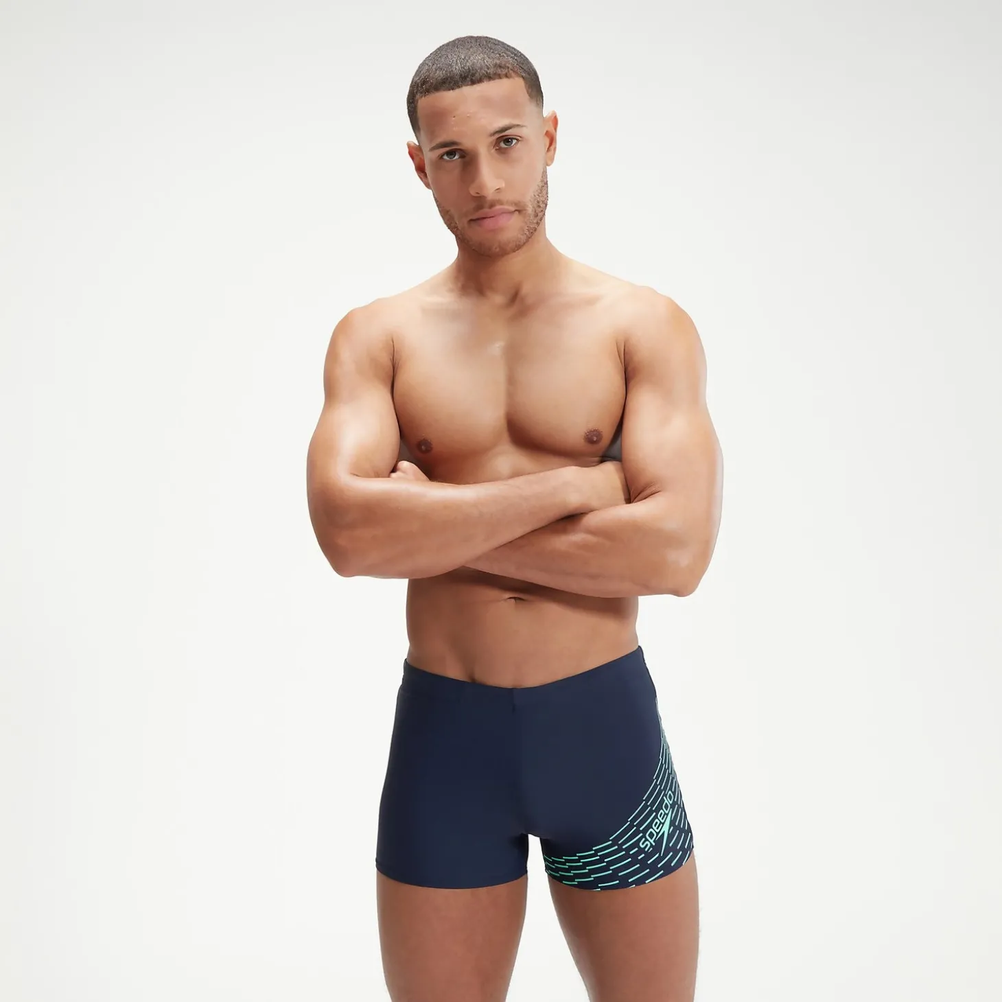 Boxer de bain Homme Medley Logo bleu marine/vert
