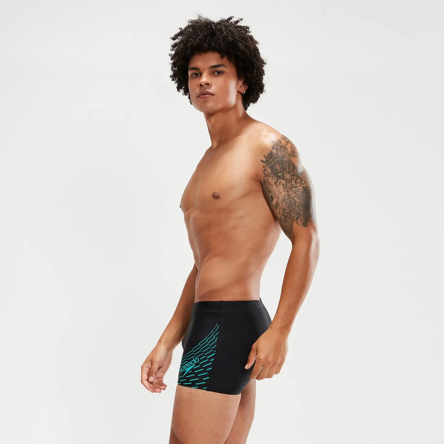 Boxer de bain Homme Medley Logo noir/aqua