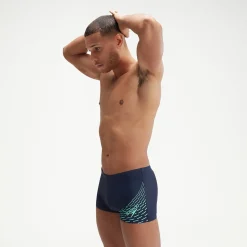 Boxer de bain Homme Medley Logo bleu marine/vert