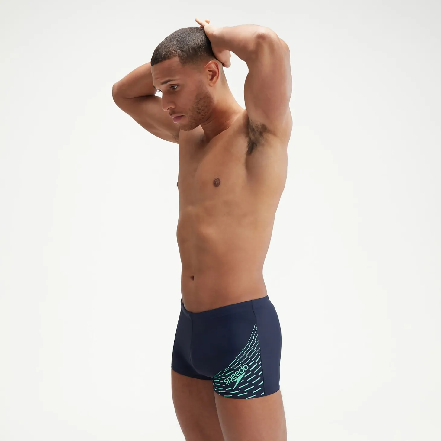 Boxer de bain Homme Medley Logo bleu marine/vert