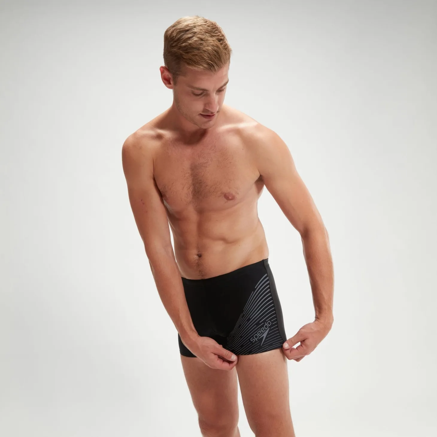 Boxer de bain Homme Medley Logo noir/gris