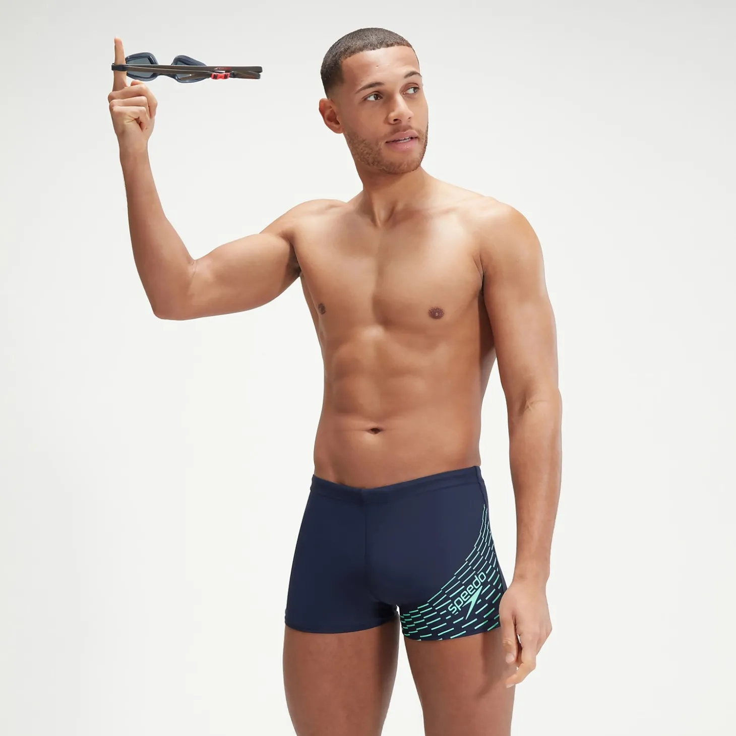 Boxer de bain Homme Medley Logo bleu marine/vert