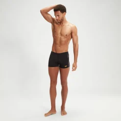 Boxer de bain Homme Tech Panel noir/orange