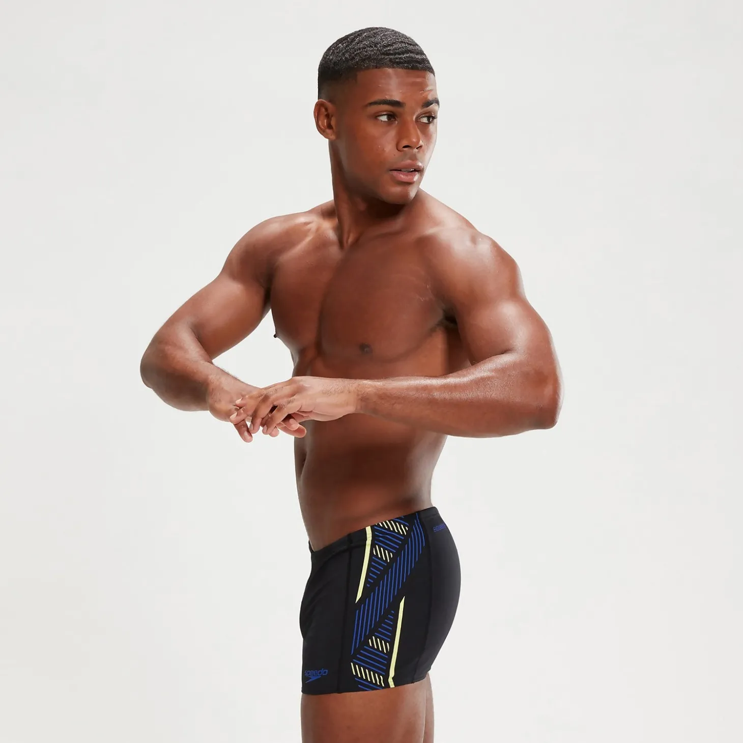 Boxer de bain Homme Tech Panel noir/bleu