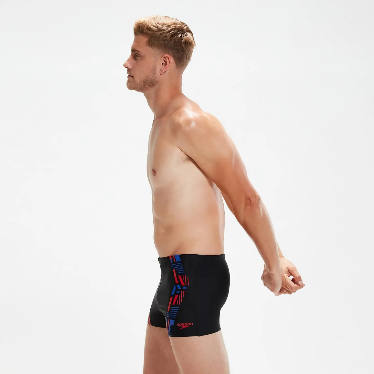 Boxer de bain Homme Tech Print noir/bleu