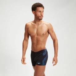 Boxer de bain Homme Tech Panel noir/bleu