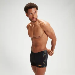 Boxer de bain Homme Tech Panel noir/orange
