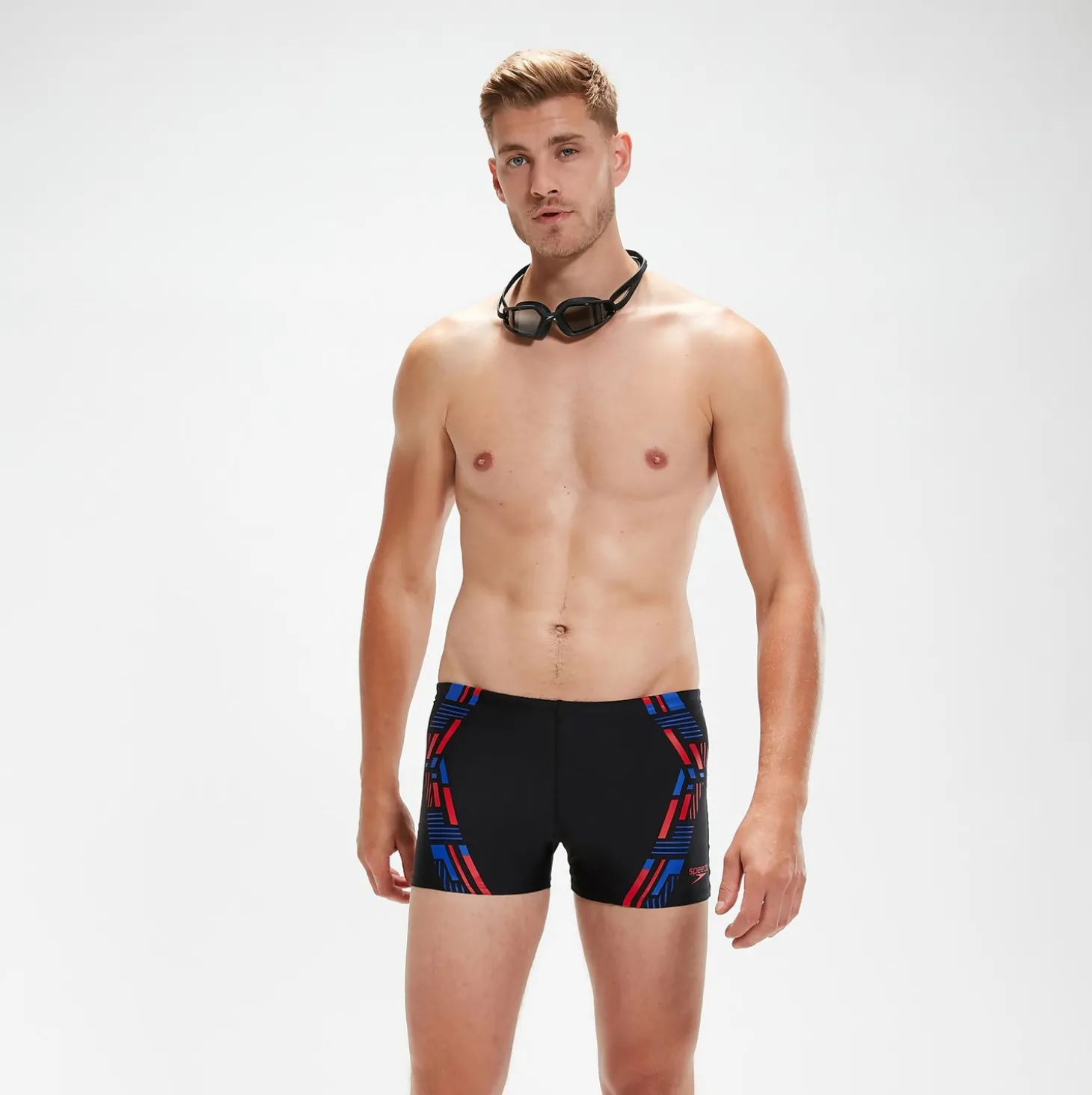 Boxer de bain Homme Tech Print noir/bleu