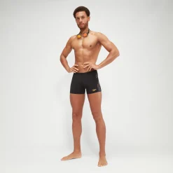 Boxer de bain Homme Tech Panel noir/orange