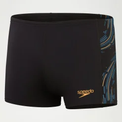 Boxer de bain Homme Tech Panel noir/orange