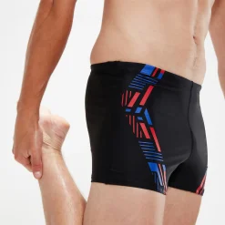 Boxer de bain Homme Tech Print noir/bleu