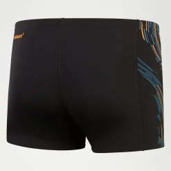 Boxer de bain Homme Tech Panel noir/orange