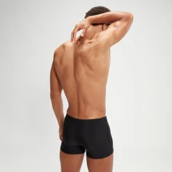 Boxer de bain imprimé Duo Logo Homme noir/jaune