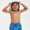 Chapeau de protection solaire Bébé Learn To Swim bleu