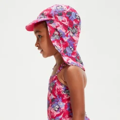 Chapeau de protection solaire Bébé Learn To Swim rose