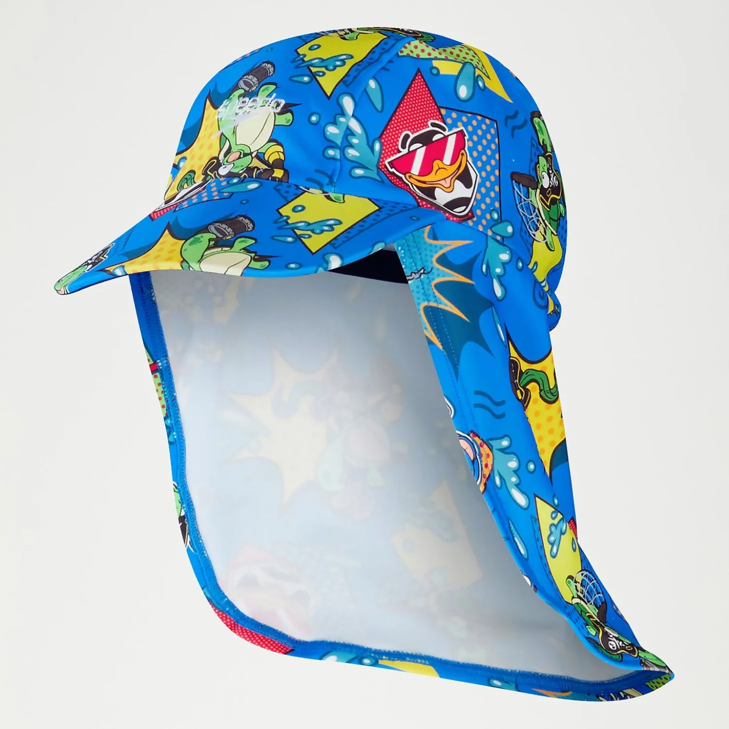 Chapeau de protection solaire Bébé Learn To Swim bleu