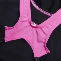 Combinaison courte Fille à empiècement imprimé pour Filles Noir/Rose kiki/Jus de citron