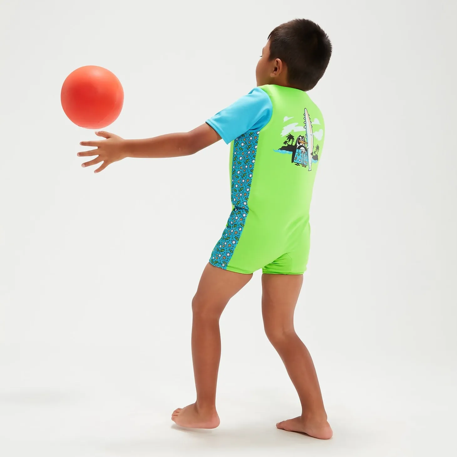 Combinaison de flottaison Bébé Learn to Swim Chima le pingouin africain vert