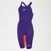 Combinaison Fastskin Femme LZR Pure Valor dos ouvert violet/orange