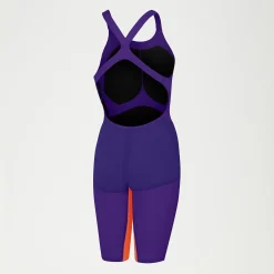 Combinaison Fastskin Femme LZR Pure Valor dos ouvert violet/orange