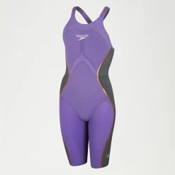 Combinaison Fastskin Femme LZR Pure Intent dos ouvert Purple Reign