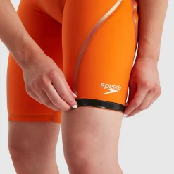 Combinaison Femme Fastskin LZR Pure Intent Dos fermé Orange/Vert