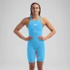 Combinaison partielle à dos ouvert - Fastskin LZR Pure Valor 2.0 pour Femmes Bleu/Rouge