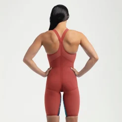 Combinaison partielle à dos fermé - Fastskin LZR Pure Valor 2.0 pour Femmes Bleu/Rouge