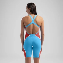 Combinaison partielle à dos ouvert - Fastskin LZR Pure Intent 2.0 pour Femmes Bleu/Rouge