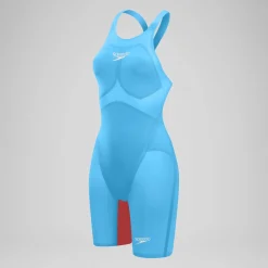 Combinaison partielle à dos ouvert - Fastskin LZR Pure Valor 2.0 pour Femmes Bleu/Rouge