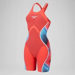 Combinaison partielle à dos fermé - Fastskin LZR Pure Intent 2.0 pour Femmes Bleu/Rouge