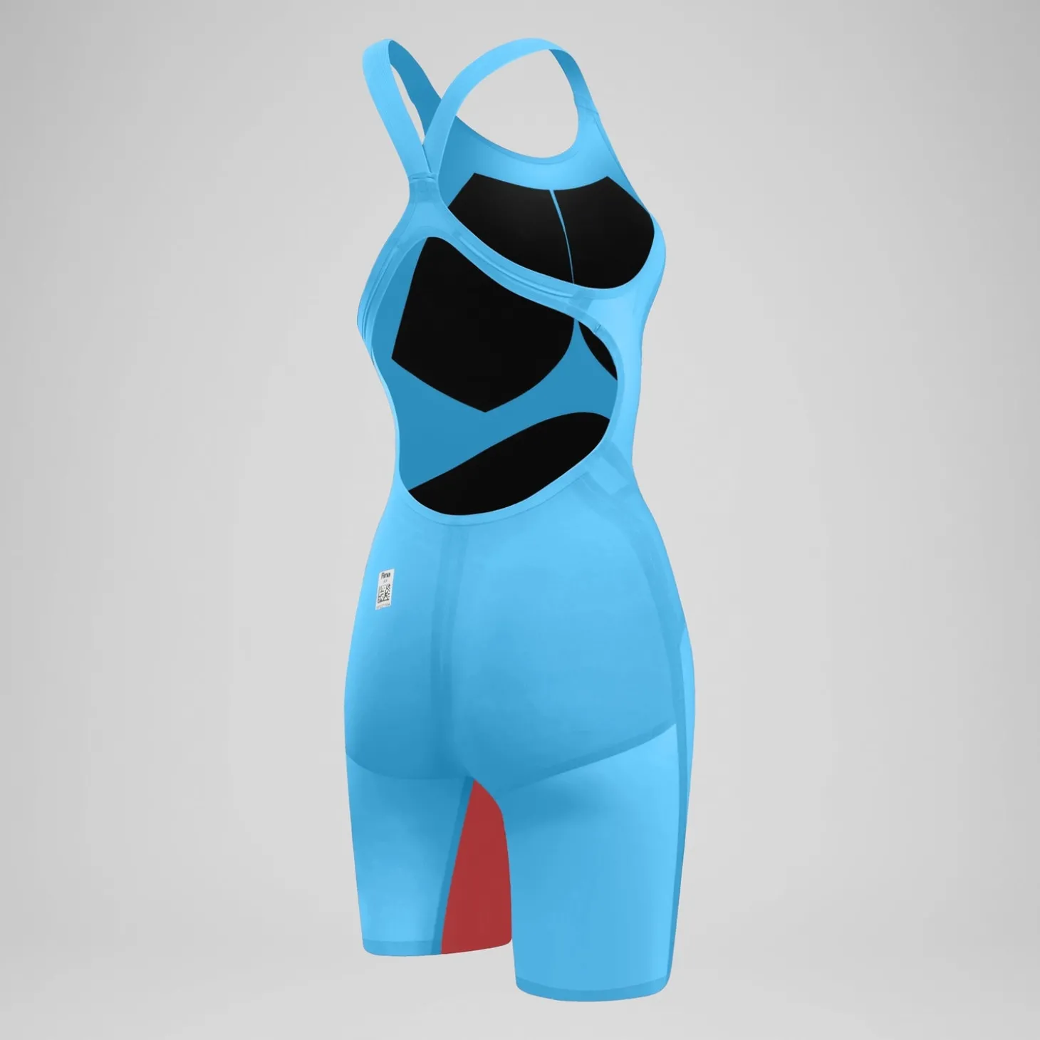 Combinaison partielle à dos ouvert - Fastskin LZR Pure Valor 2.0 pour Femmes Bleu/Rouge