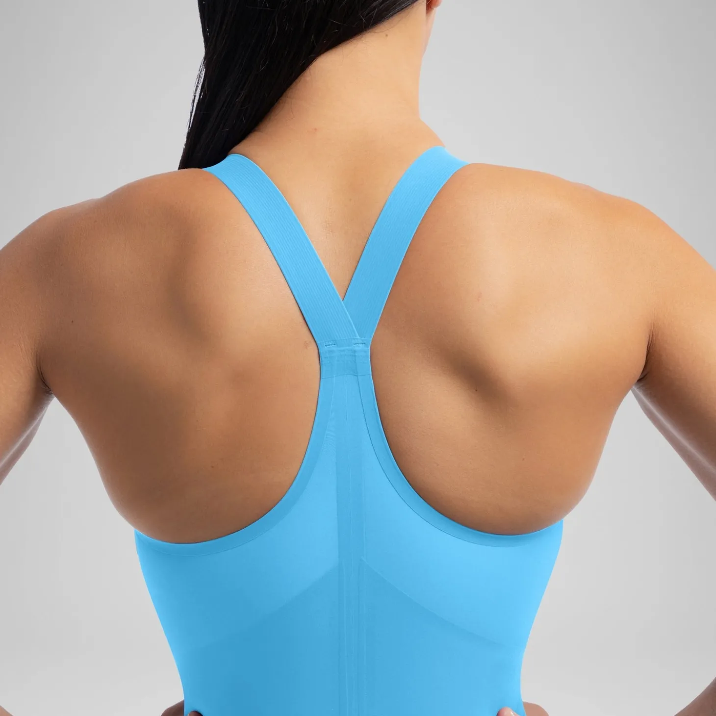 Combinaison partielle à dos fermé - Fastskin LZR Pure Valor 2.0 pour Femmes Bleu/Rouge