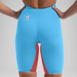 Combinaison partielle à dos ouvert - Fastskin LZR Pure Valor 2.0 pour Femmes Bleu/Rouge