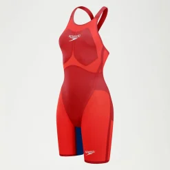 Combinaison partielle dos fermé Femme Fastskin LZR Pure Valor 2.0 Rouge/Bleu